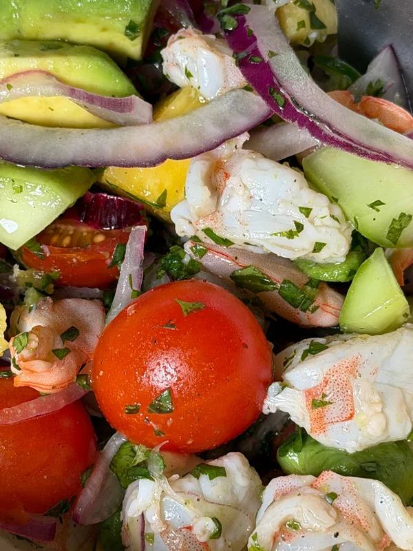 Ceviche con camarones